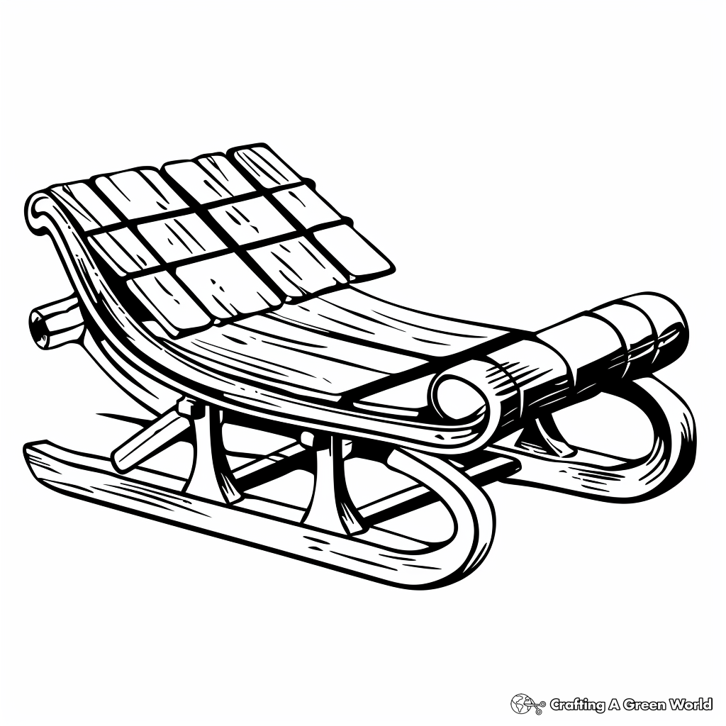 Sled Coloring Pages Free Printable 