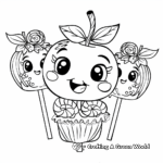 Cute Candy Apples Coloring Pages 3
