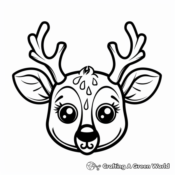 Reindeer Face Coloring Pages - Free & Printable!