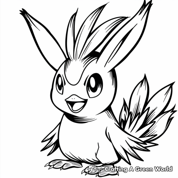 Cute Cyndaquil Coloring Pages for Kids 1