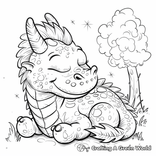 Kawaii Cute Dragon Coloring Pages - Free &amp; Printable!