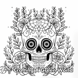 Skull And Roses Coloring Pages - Free & Printable!