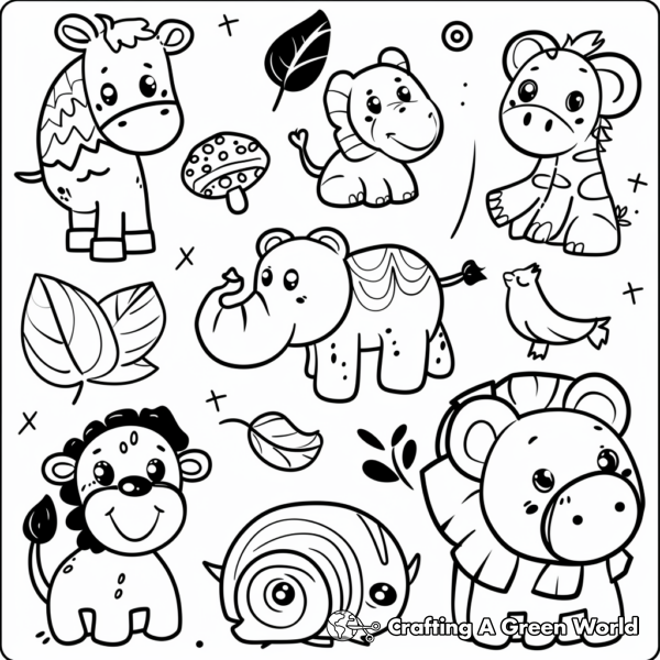 Days of the Week Themed Animal Coloring Pages 1