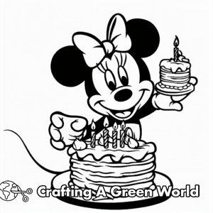 Minnie Mouse Birthday Coloring Pages - Free & Printable!