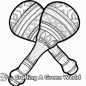 Maraca Colour In Maracas Coloring Pages - Free & Printable!
