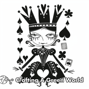 Queen Of Hearts Coloring Pages - Free &amp; Printable!