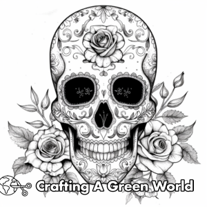 Skull And Roses Coloring Pages - Free & Printable!