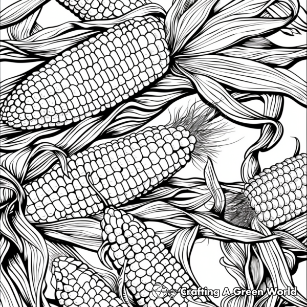 Corn On The Cob Coloring Pages - Free & Printable!