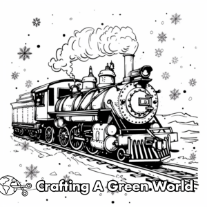 Christmas Train Coloring Pages - Free &amp; Printable!