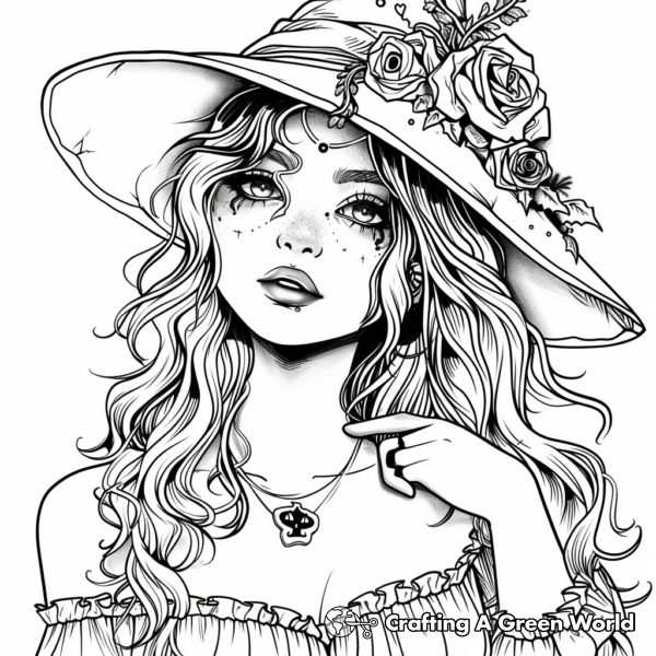 Halloween Princess Coloring Pages - Free &amp; Printable!