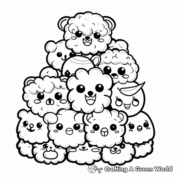 Pom Pom Coloring Pages - Free & Printable!