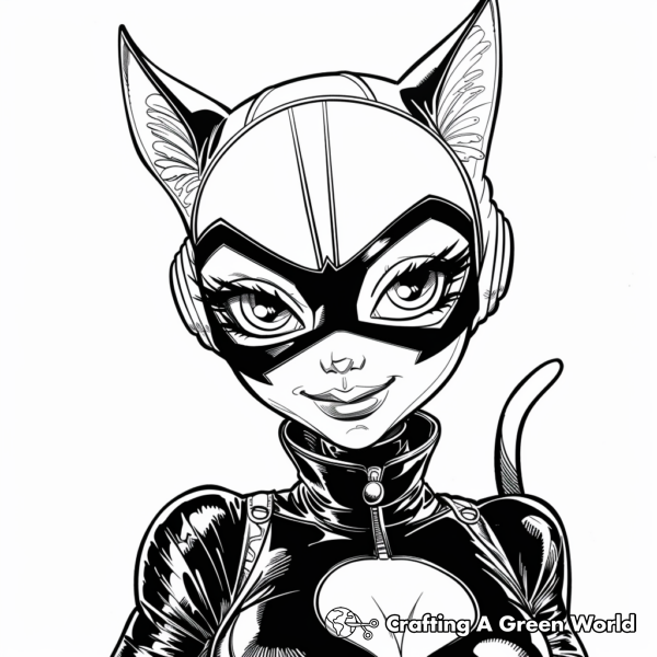 Catwomen Coloring Pages - Free &amp; Printable!