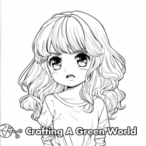 Anime Girl Full Body Coloring Pages - Free &amp; Printable!