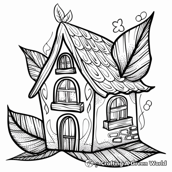 Fairy House Coloring Pages - Free &amp; Printable!