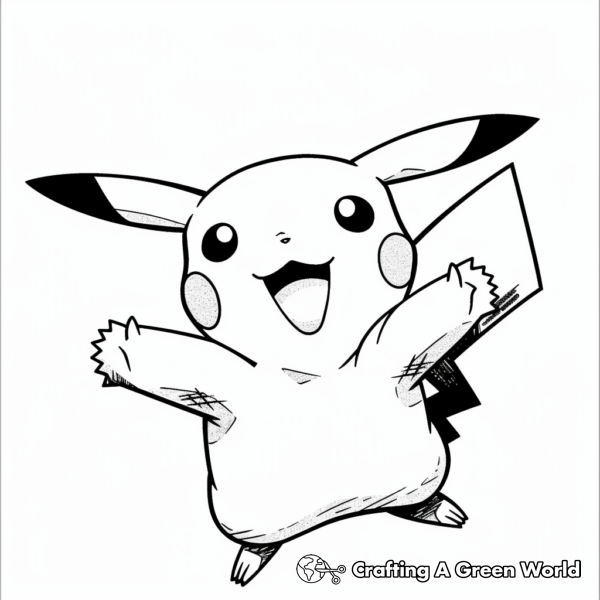 Exciting Pikachu Coloring Pages 1