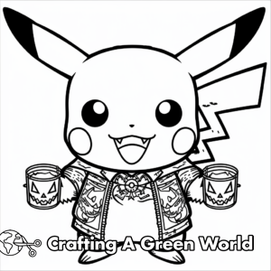 Pikachu Halloween Coloring Pages - Free & Printable!
