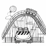 Exciting Roller Coaster Coloring Pages 1