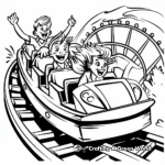 Exciting Roller Coaster Coloring Pages 2