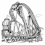 Exciting Roller Coaster Coloring Pages 4
