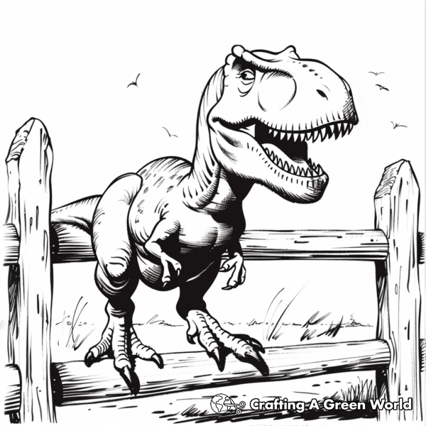 Exciting T-Rex Ranch Coloring Pages 1