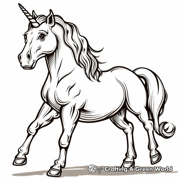 Exciting Unicorn Coloring Pages 1