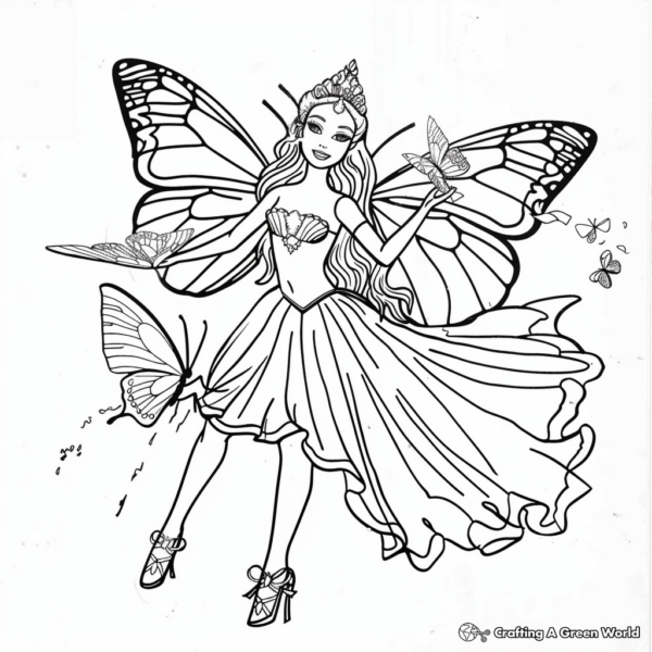 Barbie Fairy Coloring Pages - Free & Printable!