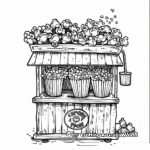 Fair Popcorn Stand Coloring Pages 1
