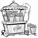 Fair Popcorn Stand Coloring Pages 2