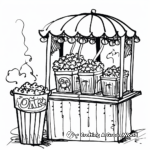 Fair Popcorn Stand Coloring Pages 3