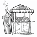Fair Popcorn Stand Coloring Pages 4