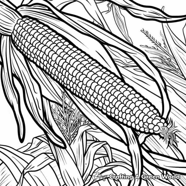 Corn On The Cob Coloring Pages Free & Printable!