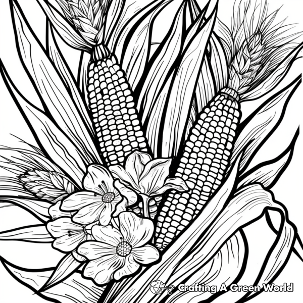 Corn On The Cob Coloring Pages Free & Printable!