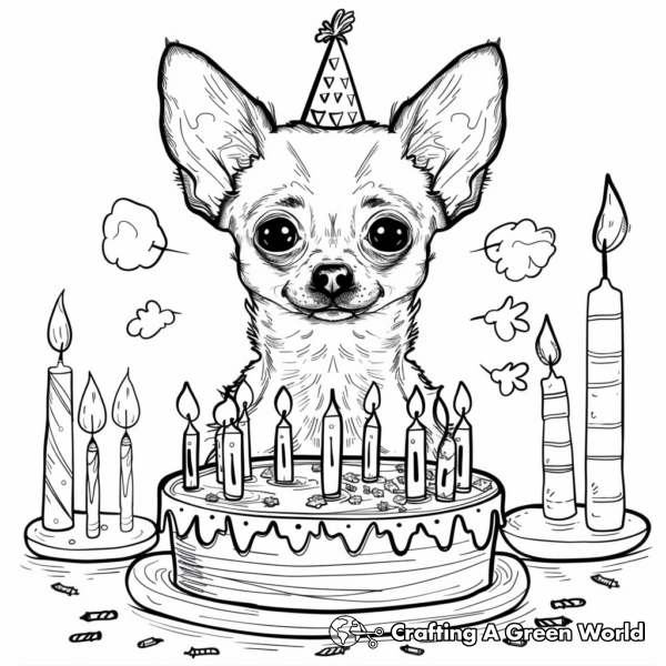 Happy Birthday Dog Coloring Pages - Free &amp; Printable!