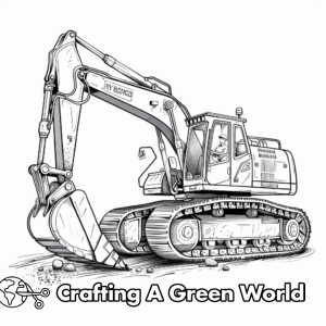 Backhoe Coloring Pages - Free &amp; Printable!