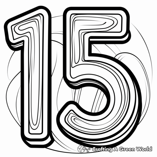 Number 15 Coloring Pages For Toddlers
