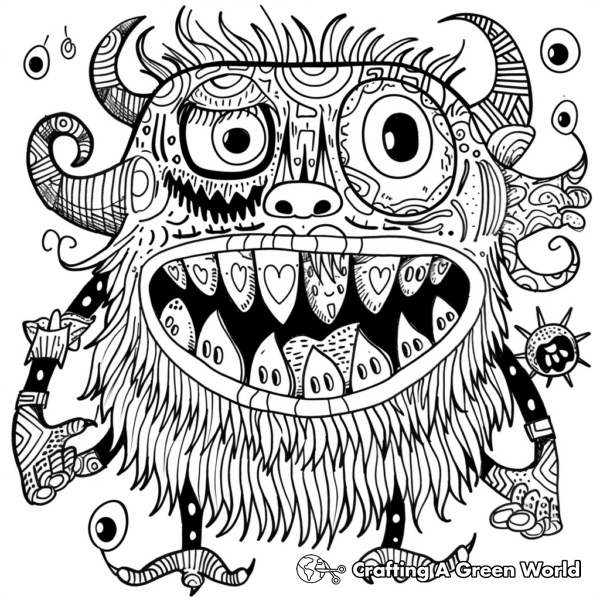 Doodle For Adults Coloring Pages - Free &amp; Printable!