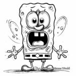 Funny Squidward Face Expressions Coloring Pages 1