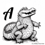 Giant Alligator Coloring Pages 1