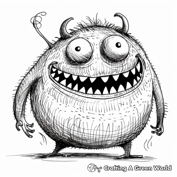 Scary Monster Coloring Pages - Free &amp; Printable!