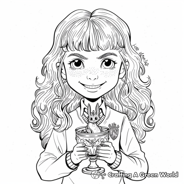 Hermione Coloring Pages - Free &amp; Printable!