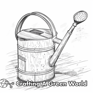 Watering Can Coloring Pages - Free &amp; Printable!