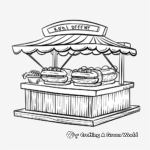 Hot Dog Stand Fair Coloring Pages 1