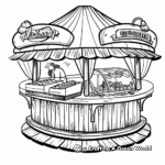 Hot Dog Stand Fair Coloring Pages 2