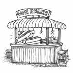 Hot Dog Stand Fair Coloring Pages 3
