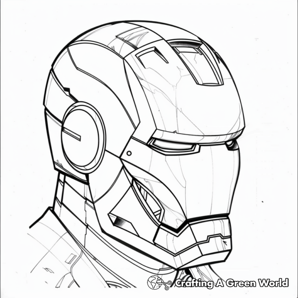 Iron Man Helmet Coloring Pages Free Printable Iron man helmet coloring pages free printable