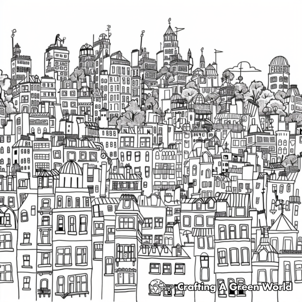 City For Adults Coloring Pages - Free & Printable!