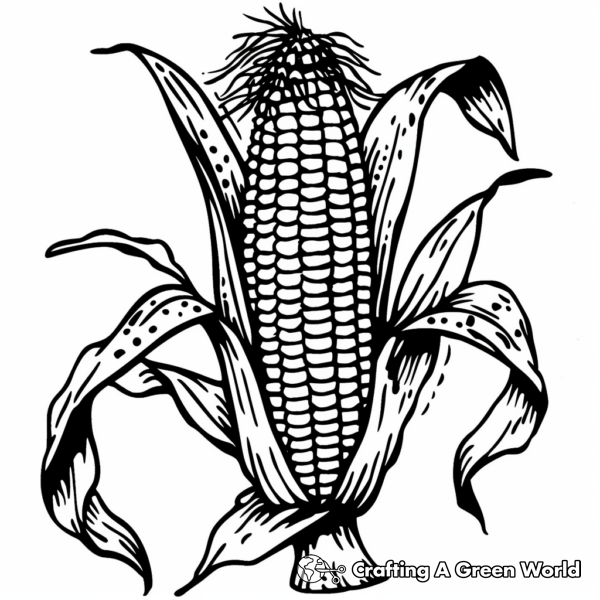 Corn On The Cob Coloring Pages Free & Printable!
