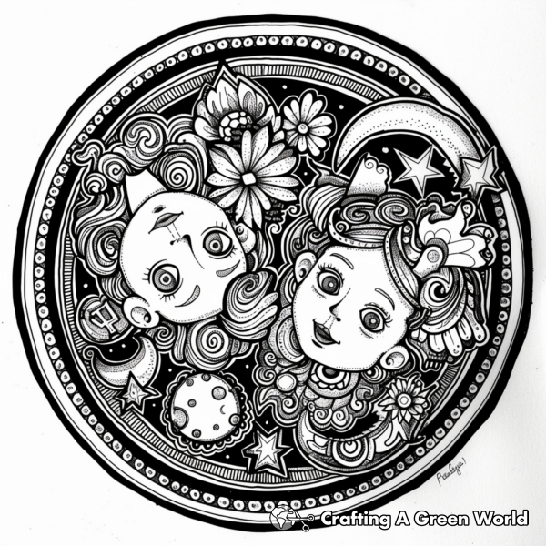 Gemini Coloring Pages - Free &amp; Printable!
