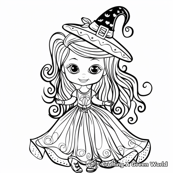 Halloween Princess Coloring Pages - Free &amp; Printable!