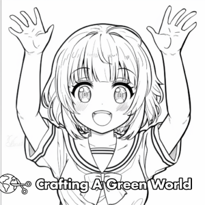 Anime Girl Full Body Coloring Pages - Free &amp; Printable!